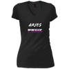 Image of Aries Asexuel Pride Flag Zodiac signe Long Sleeve T-Shirt