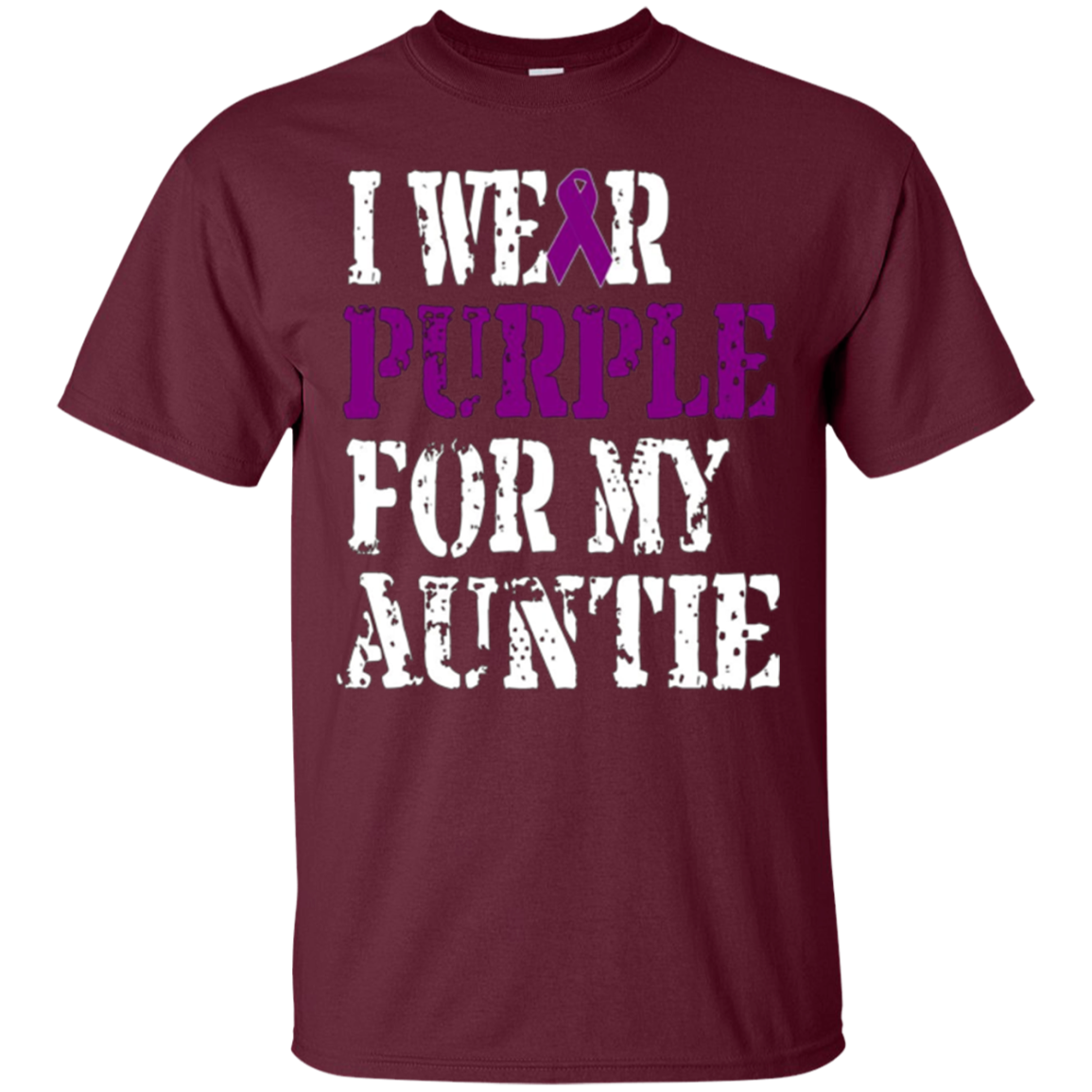 Alzheimer's Awareness T-shirt I Wear Purple For My Auntie