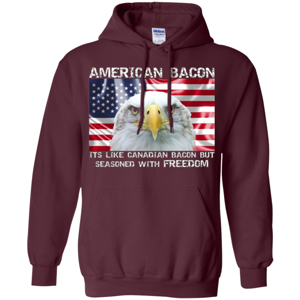 American bacon is seasoned with freedom funny murica T-Shirt