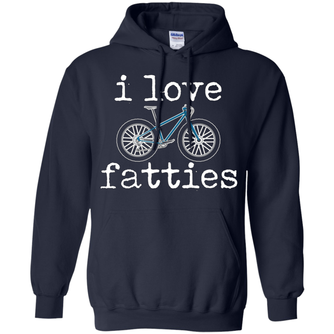 "I Love Fatties" Fat Tire Mountain Style Bikes T-Shirt
