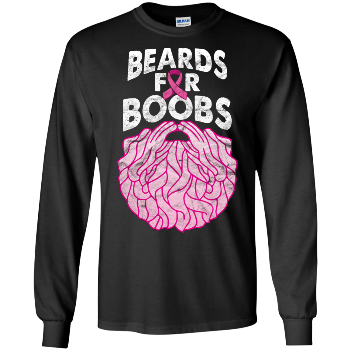 'Beards Breast Cancer Shirt' Breast Cancer Awareness Shirt