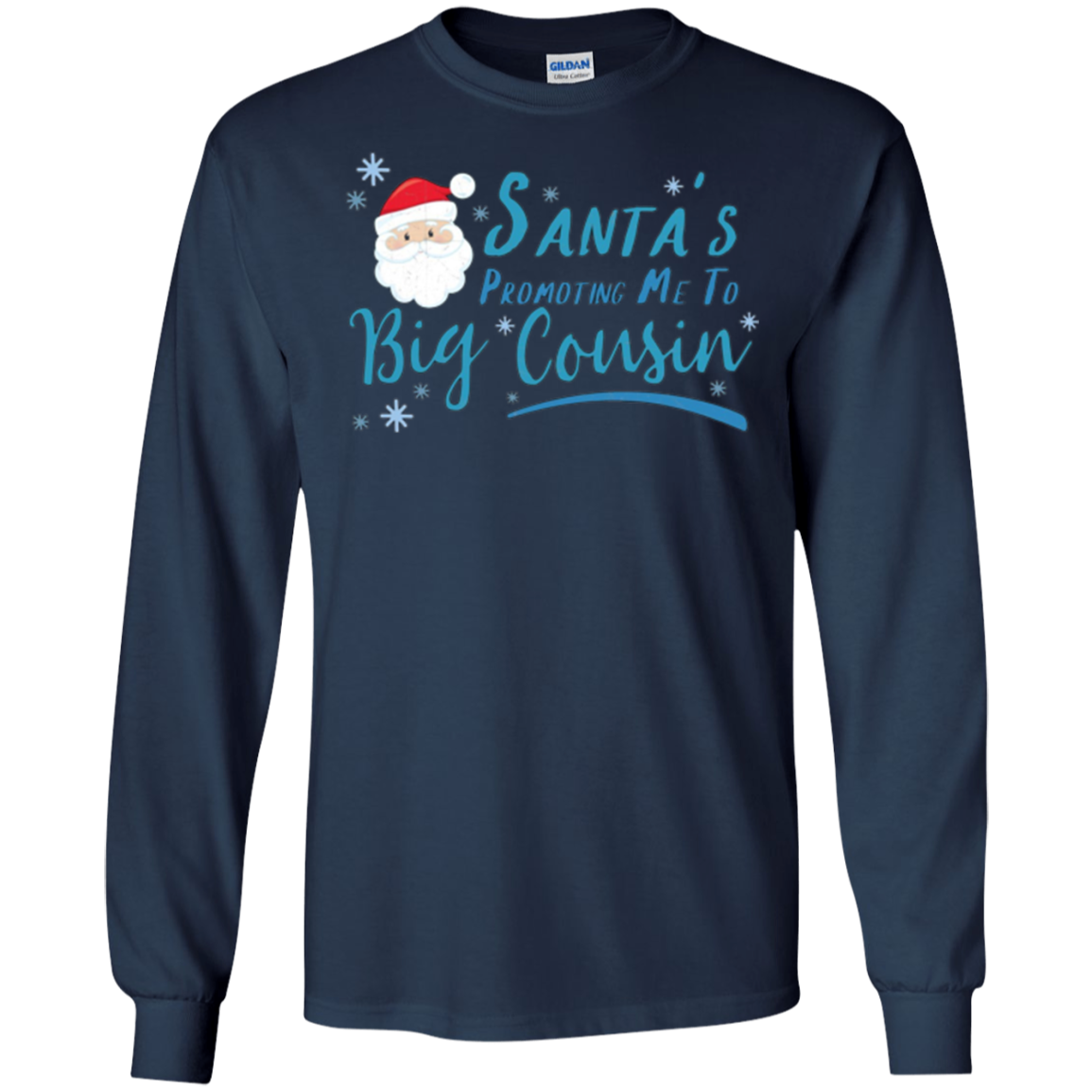 Santa's Promoting Me To Big Cousin Christmas Reveal Xmas Tee
