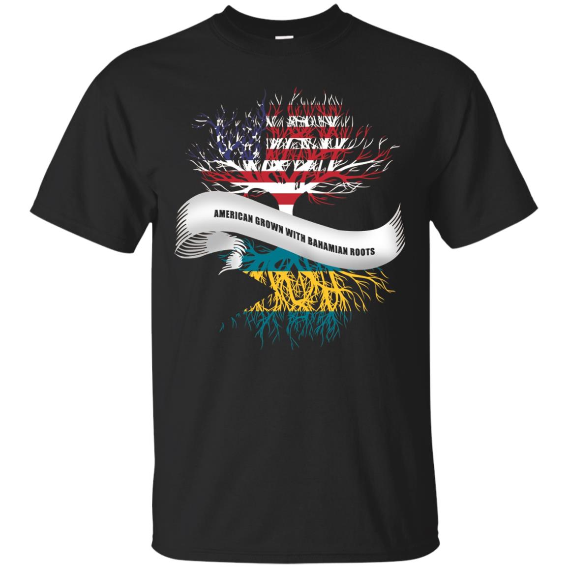 American Grown with Bahamian Roots T-Shirt Bahamas Tee
