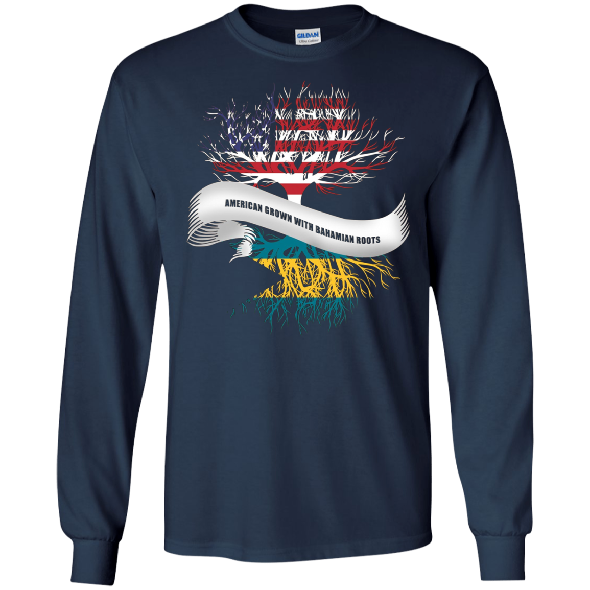 American Grown with Bahamian Roots T-Shirt Bahamas Tee