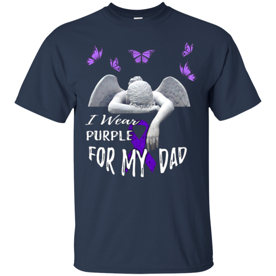 Alzheimer Awareness T-Shirt I Wear Purple for my Dad Tee