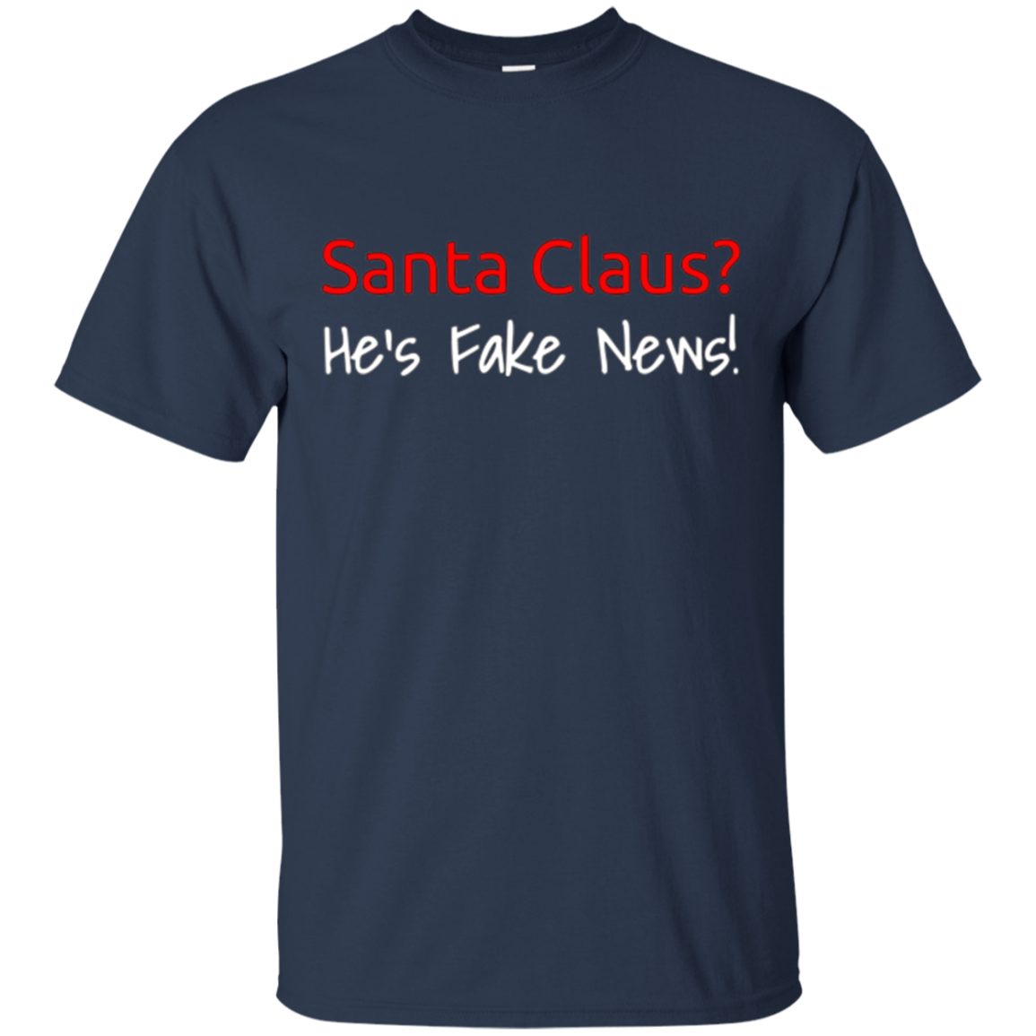 Santa Fake News T-Shirt Trump Joke Funny Christmas Gift