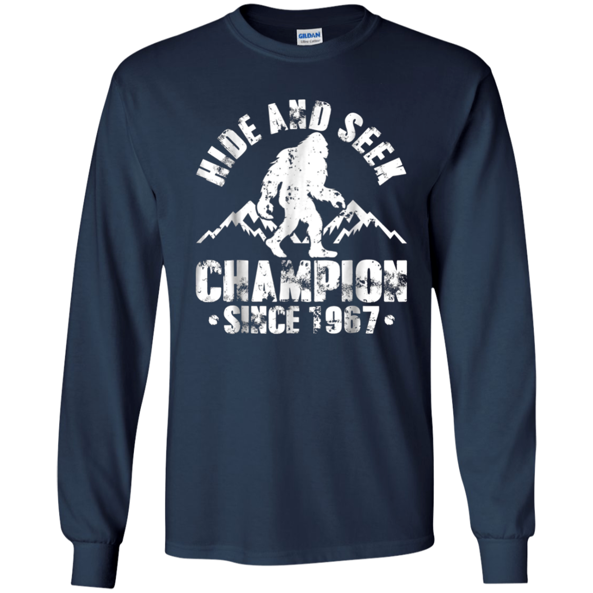 Bigfoot Yeti Hide and Seek 1967 Champion Sasquatch T Shirt
