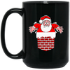 Image of Santa Stuck In Chimney Christmas Pocket T Shirt Gift