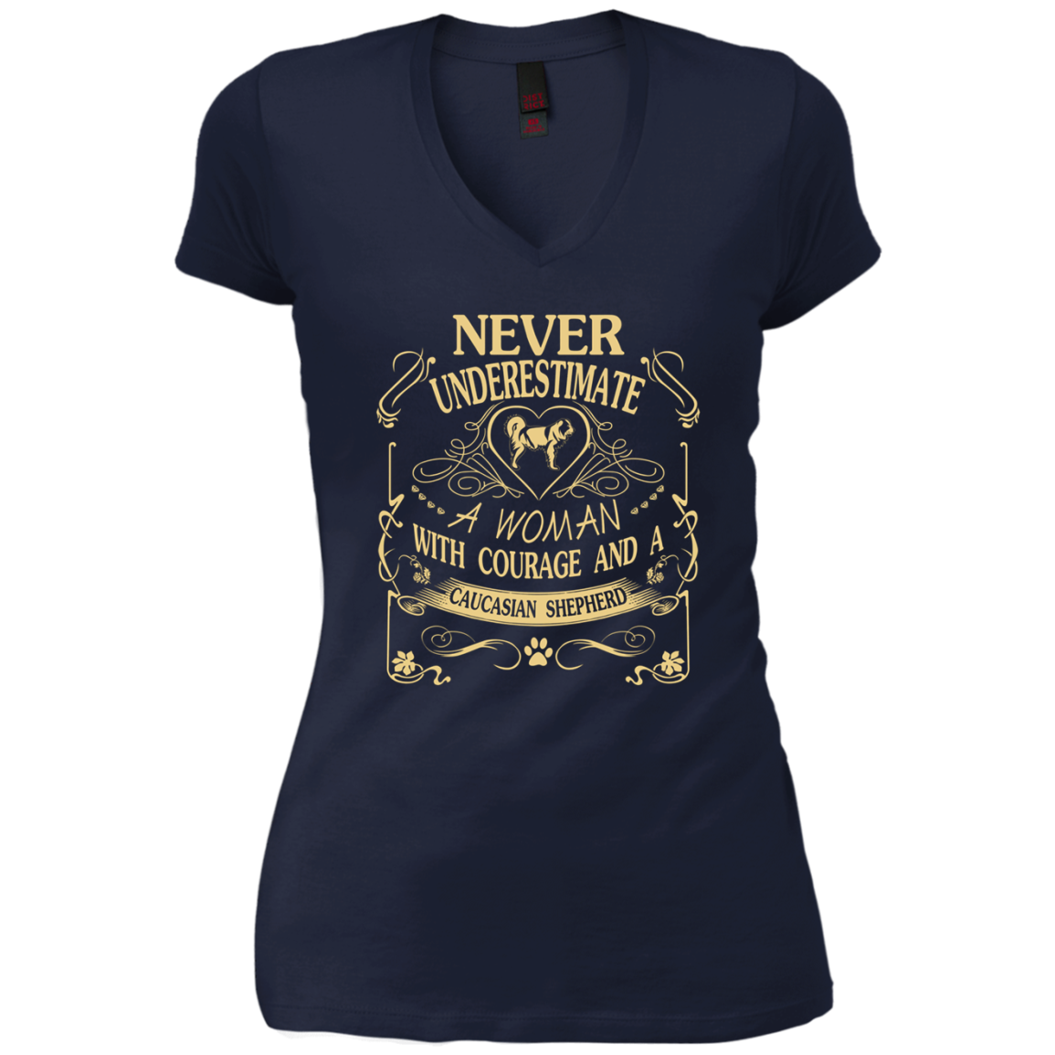 A Woman With Courage And a Caucasian Shepherd cute gift
