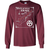 Image of Appalachian Trail Map Retro Long Sleeve Tee Shirt