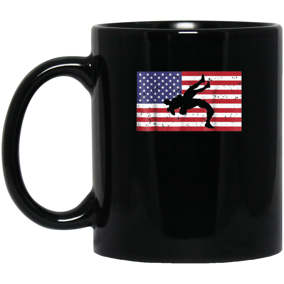 American Wrestling Patriotic T-Shirt with the USA Flag