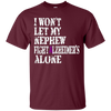 Image of Alzheimer's Awareness Shirt For Nephews Purple Ribbon Tee