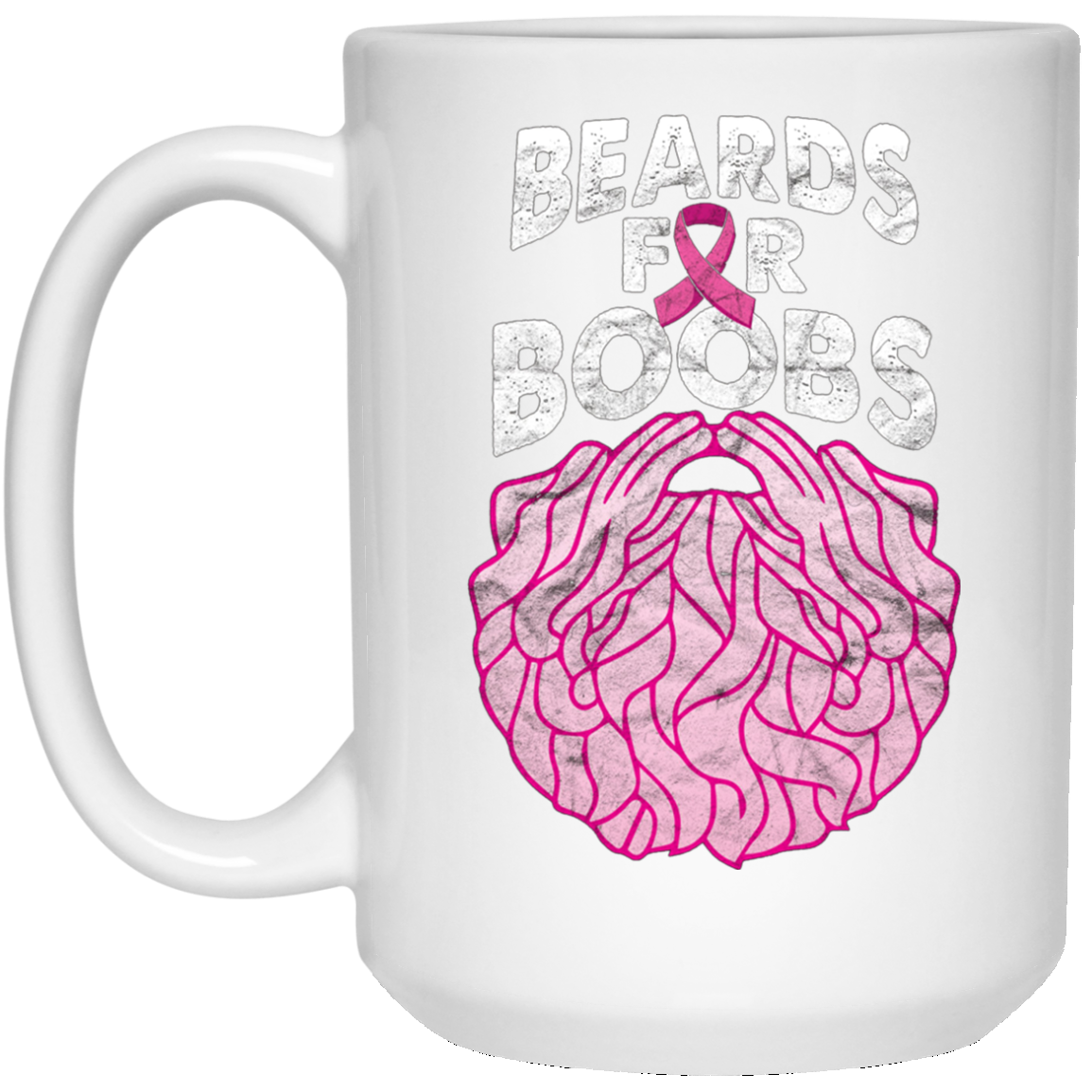 'Beards Breast Cancer Shirt' Breast Cancer Awareness Shirt