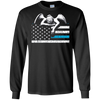 Image of Angel Weeping Thin Blue Line Flag to Honor the Fallen