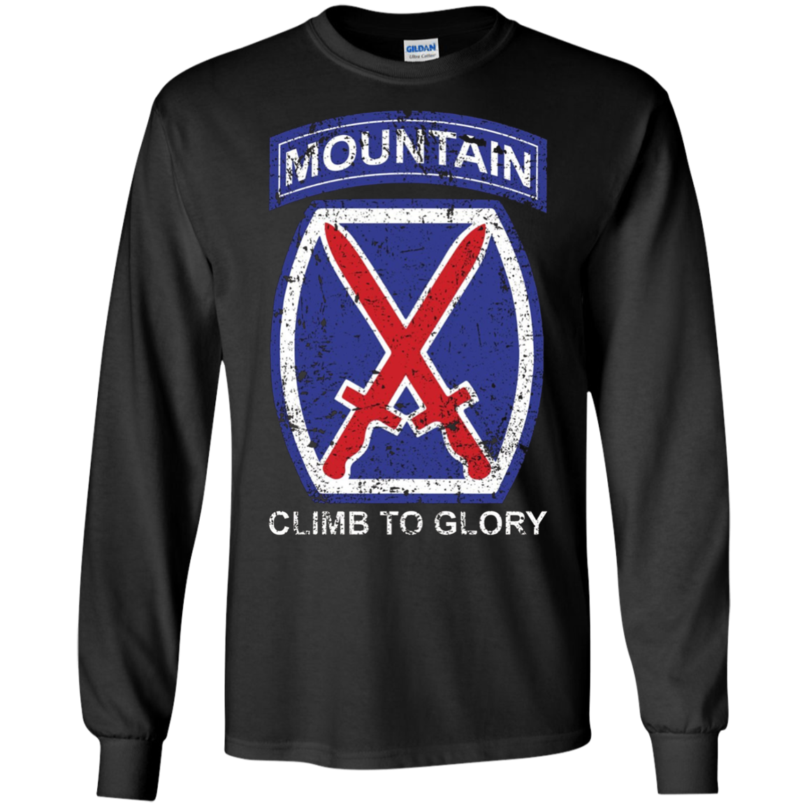 10th Mountain Division T Shirt Climb To Glory - 20324