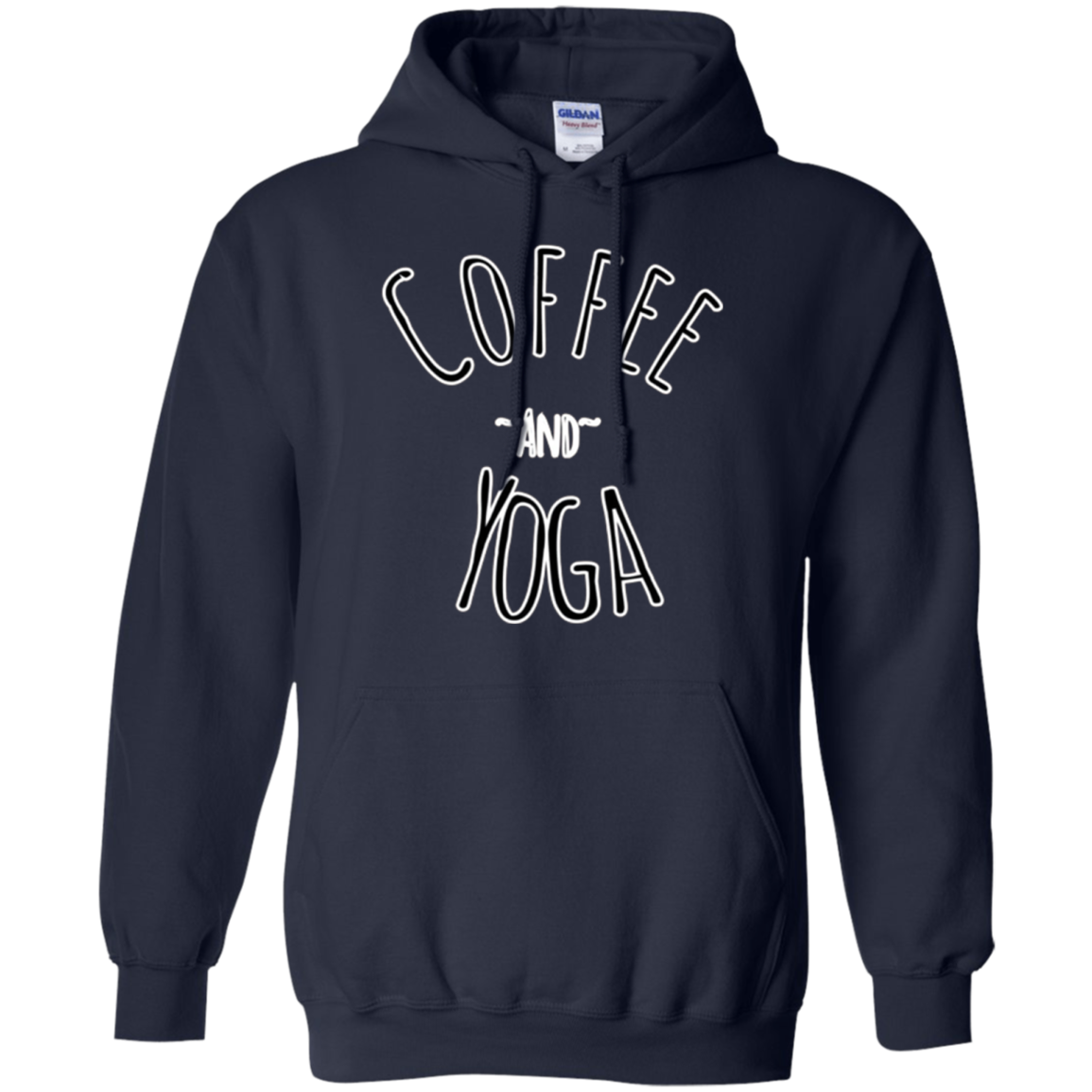 "Coffee and Yoga" Black And White Tee