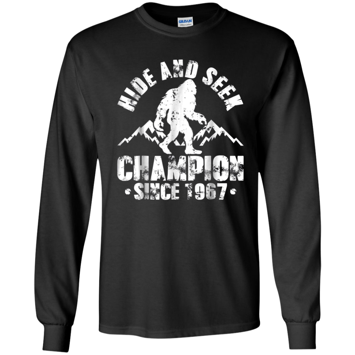 Bigfoot Yeti Hide and Seek 1967 Champion Sasquatch T Shirt