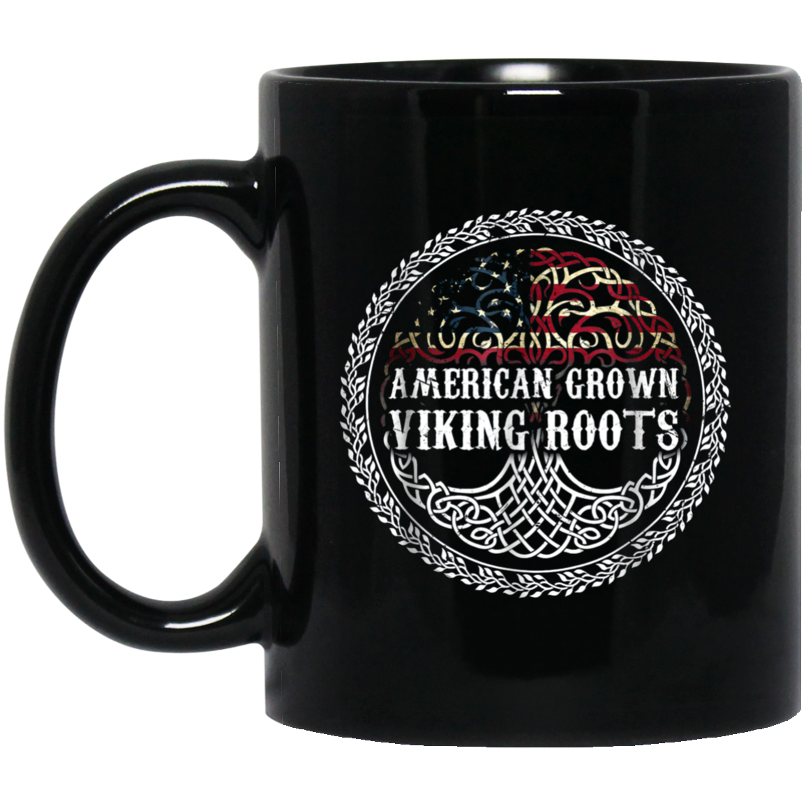 American Grown - Viking Roots T-shirt American Flag Tree Tee