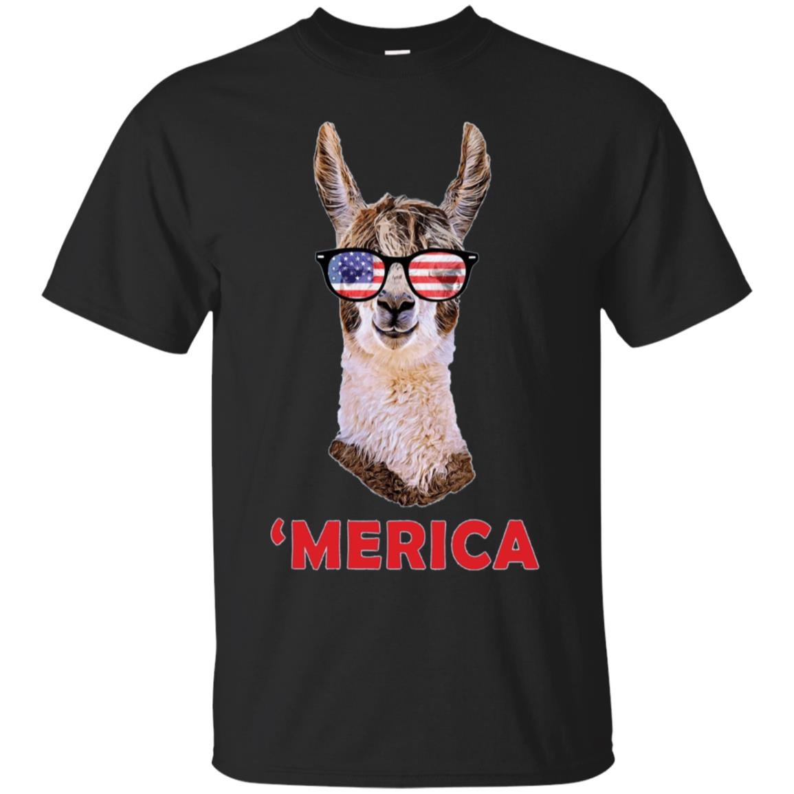 'Merica Llama Patriotic USA July 4 Sunglasses Funny T-Shirt