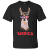 Image of 'Merica Llama Patriotic USA July 4 Sunglasses Funny T-Shirt