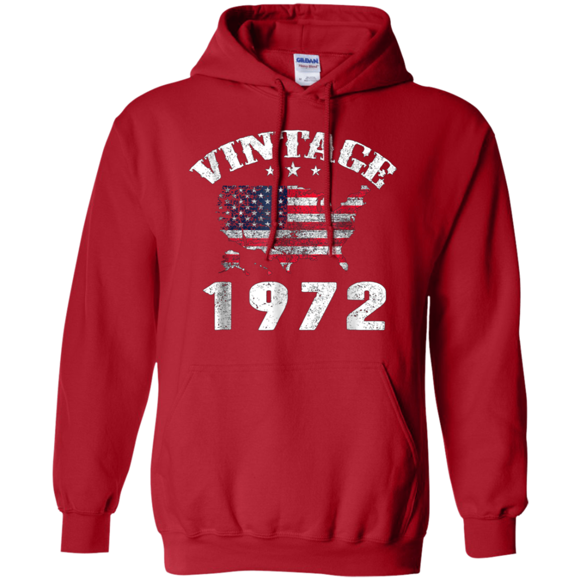 American USA Flag Vintage 1972 Shirt 46th Birthday Gifts Tee