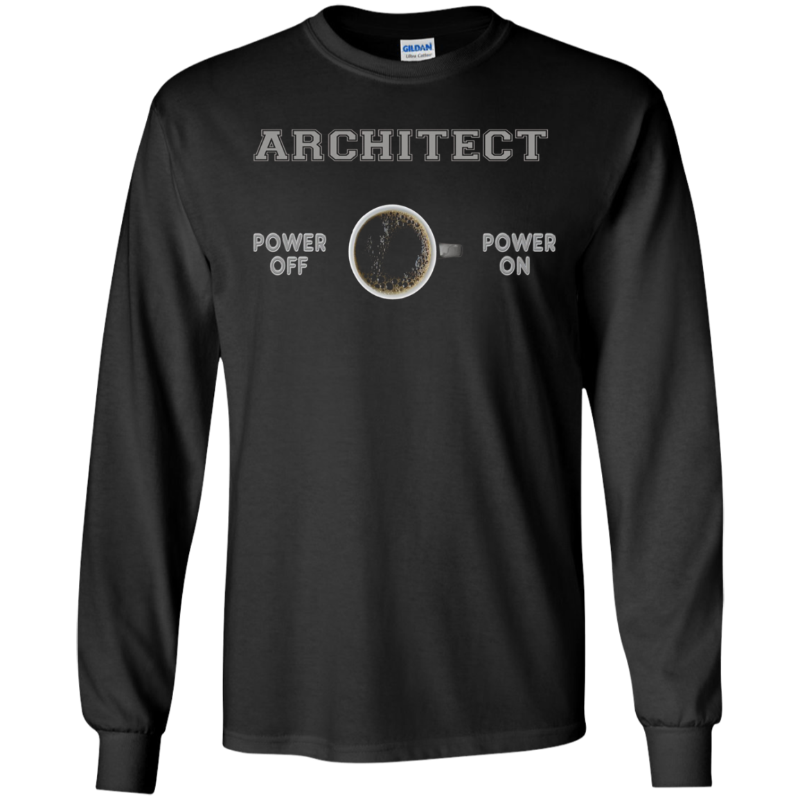 Architect T-shirt - Architect Powered By Coffee - Funny Gift