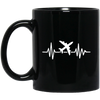 Image of Airplane Shirt Funny Airplane Pilot Heartbeat Flying Tees
