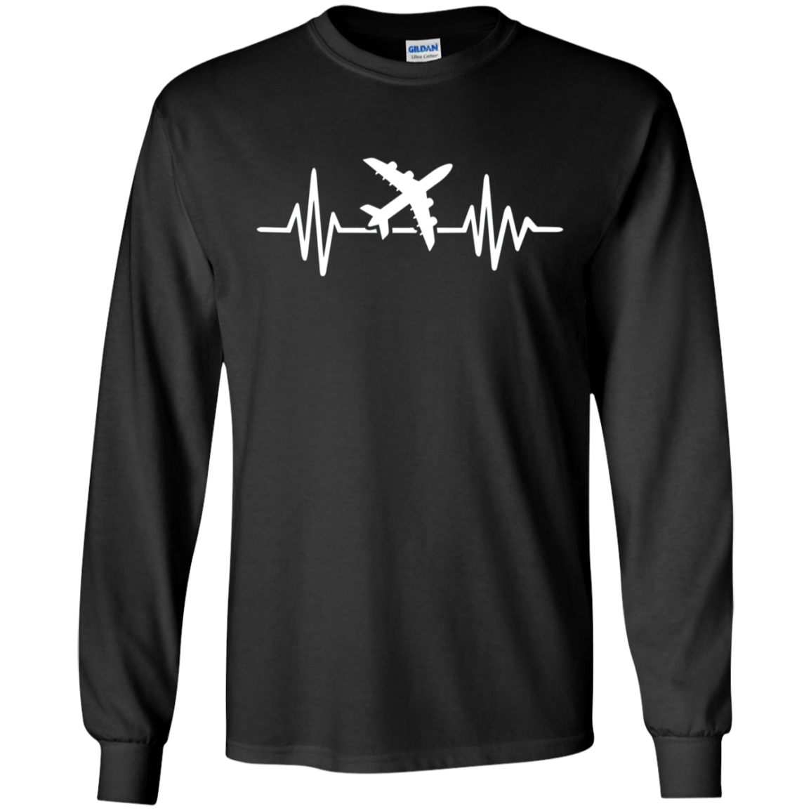 Airplane Shirt Funny Airplane Pilot Heartbeat Flying Tees