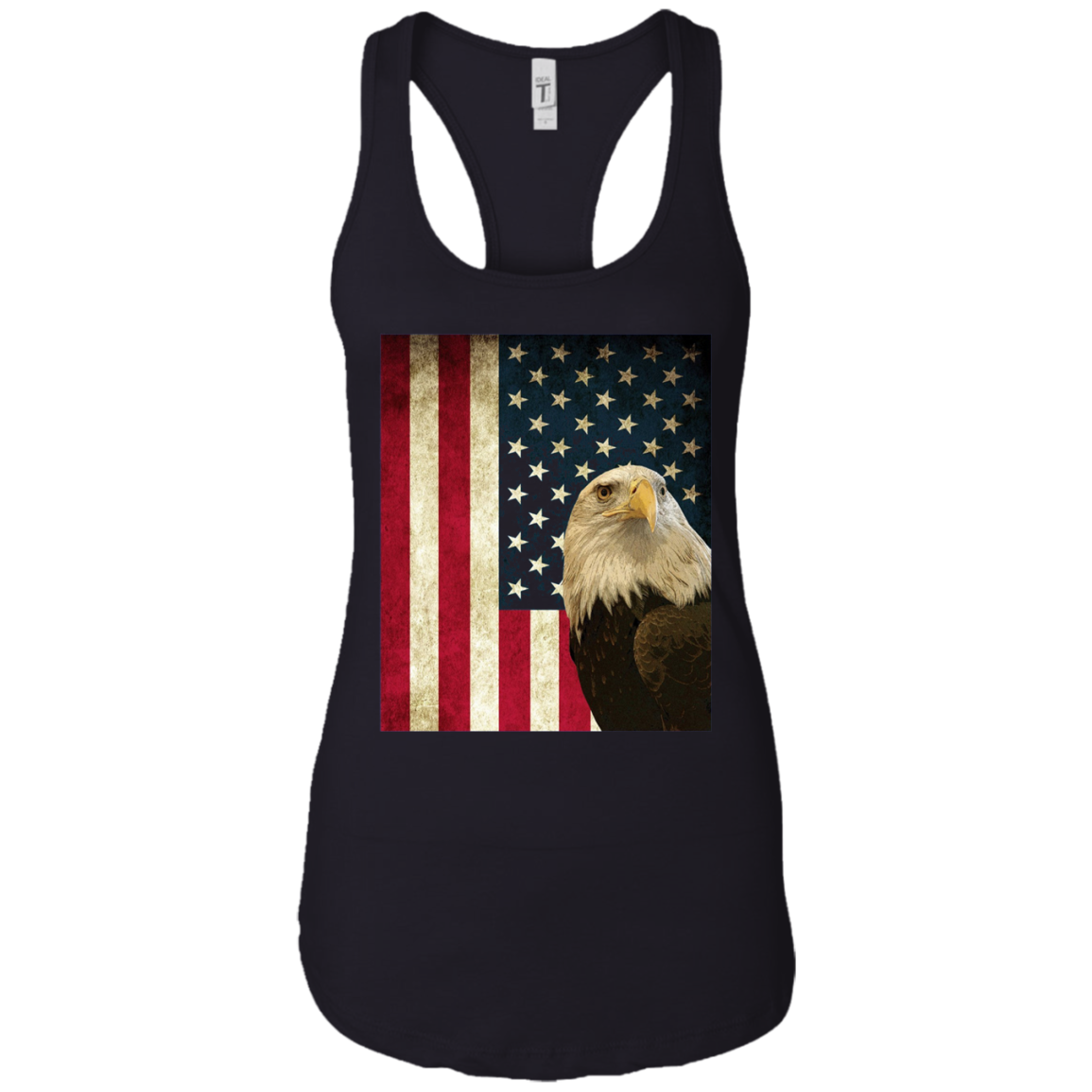 American Bald Eagle Retro Flag Long Sleeve Shirt, Patriotic