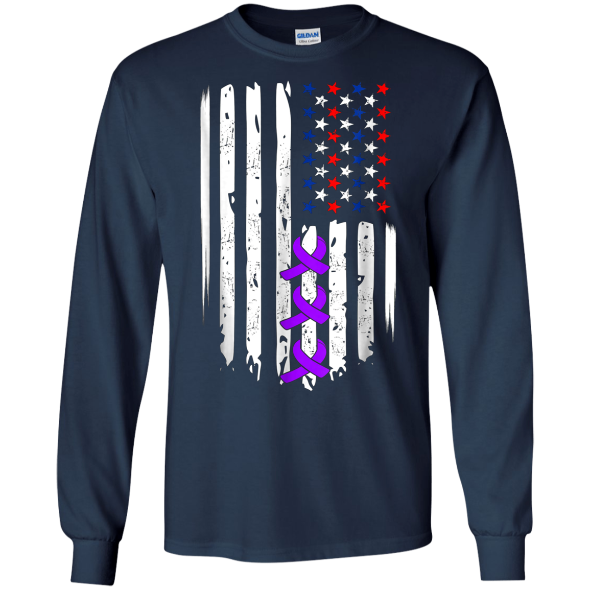 Alzheimer Awareness T-Shirt Purple Ribbon Tees