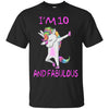 Image of 10 and fabulous sweet tenth-Birthday unicorn dab t shirt