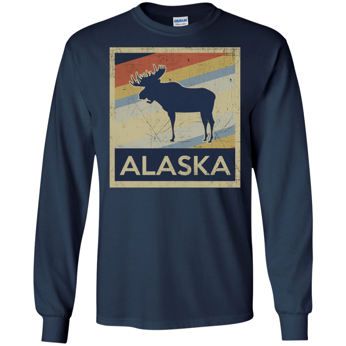 Alaska Moose Retro State Love T Shirt