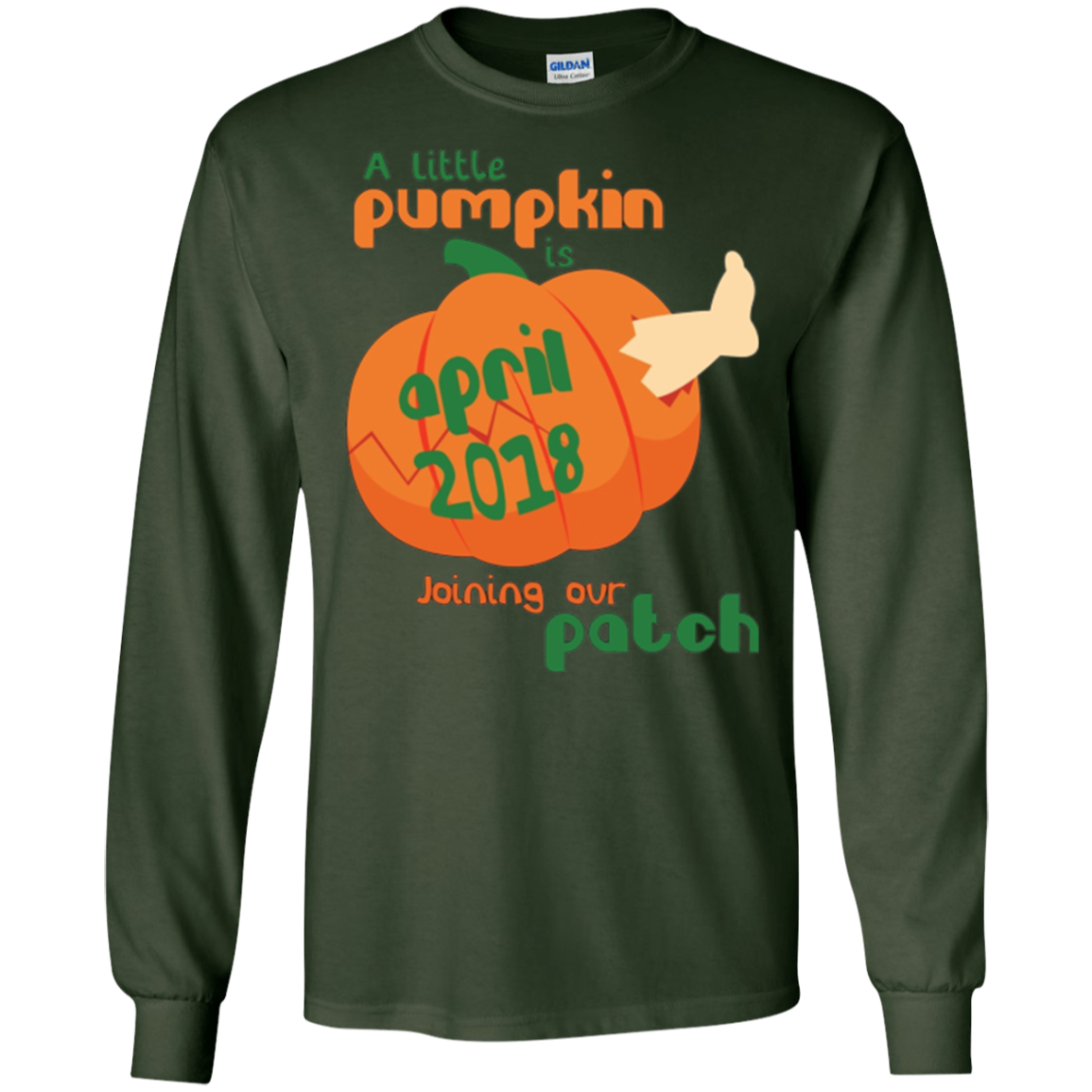 April 2018 Little Pumpkin Pregnancy Announcement Shirt Gift