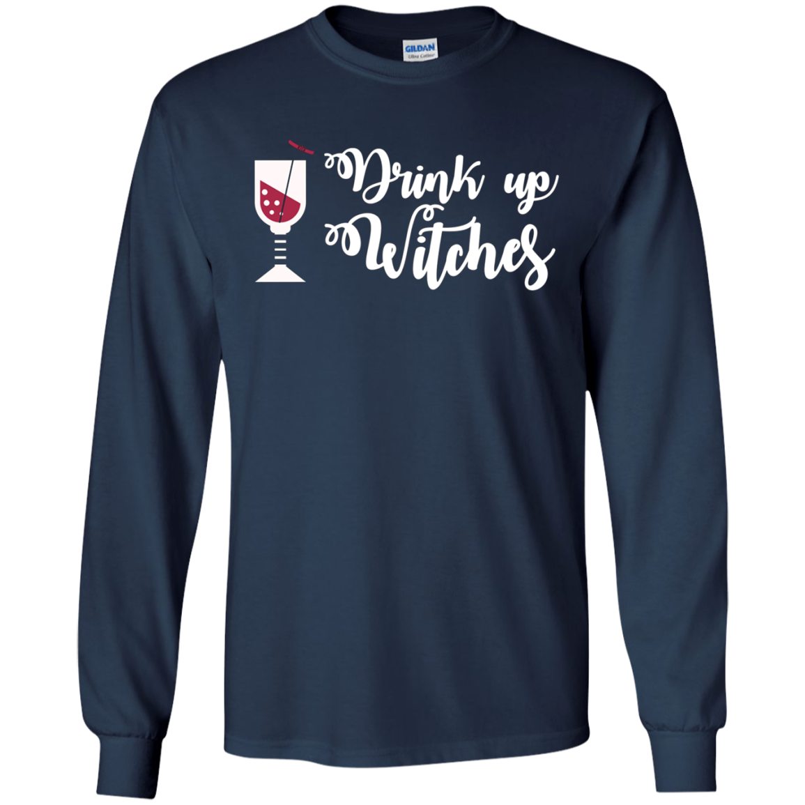 Funny Halloween Wine Lovers Shirt Women Drink Up Witches Tee