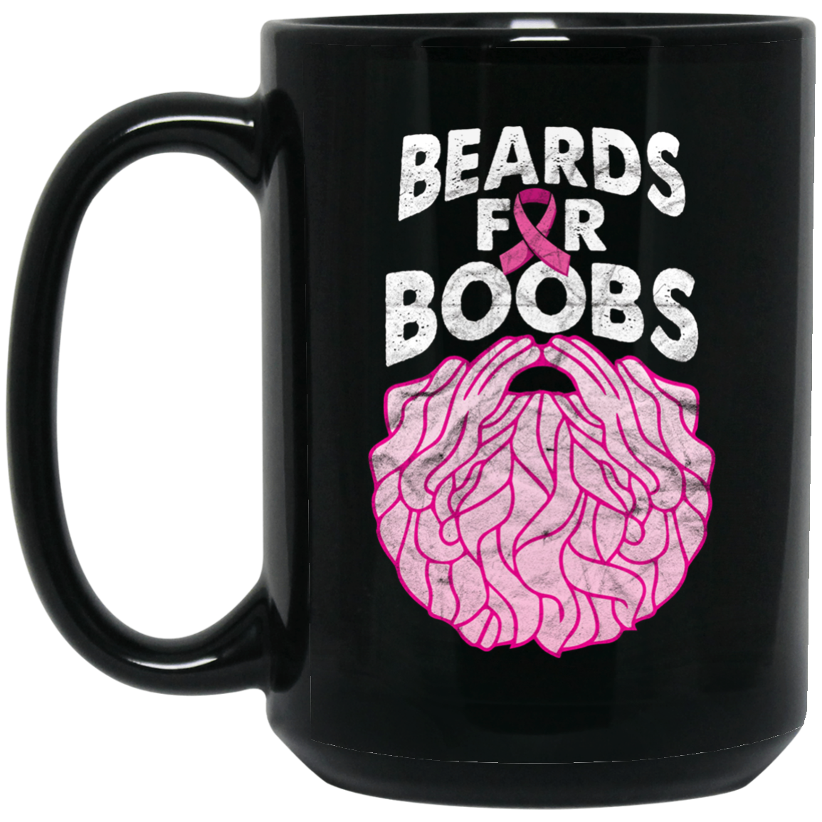 'Beards Breast Cancer Shirt' Breast Cancer Awareness Shirt