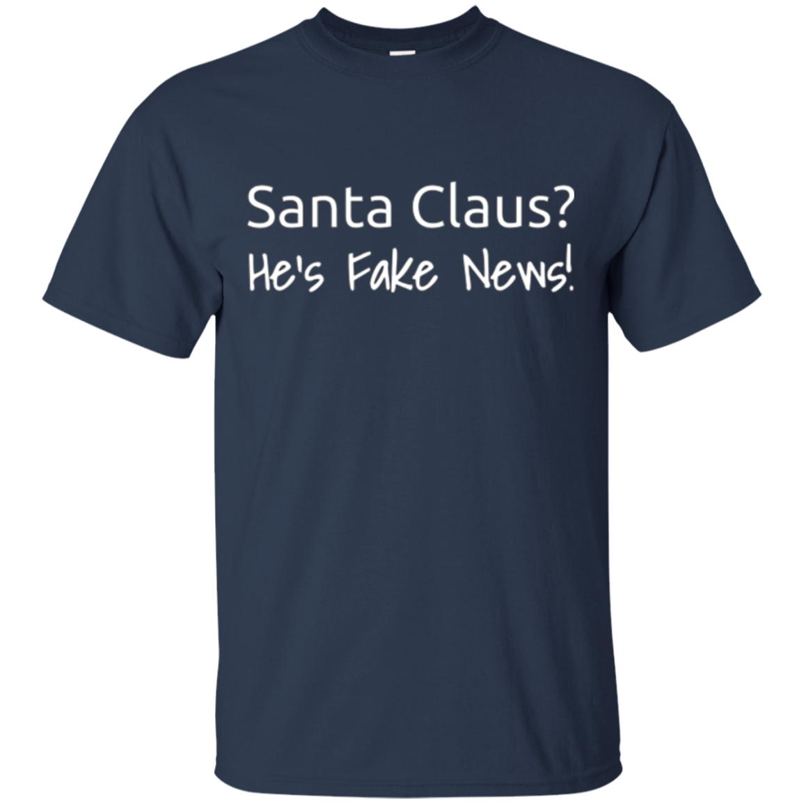 Santa Fake News T-Shirt Trump Joke Funny Christmas Gift