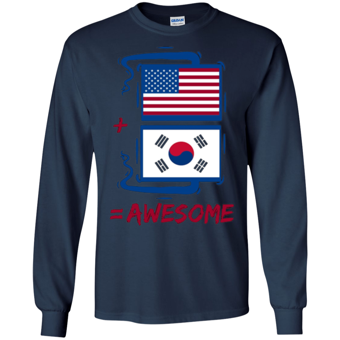 American +South Korea = Awesome Korean Flag Shirt