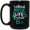 Image of Without Music Life Would B Flat T-Shirt - Funny Music
