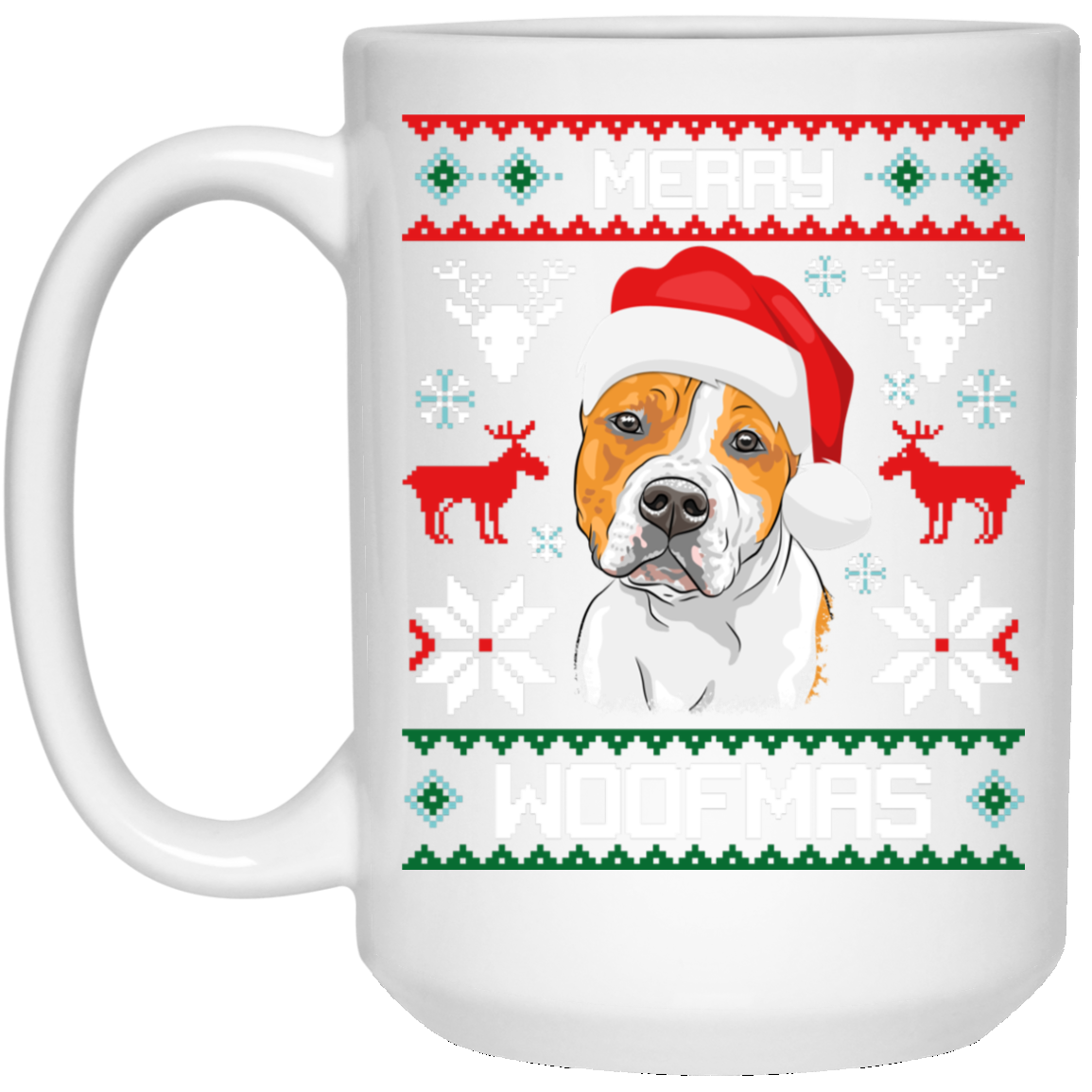 Amstaff Merry Woofmas Christmas Gift T-Shirt