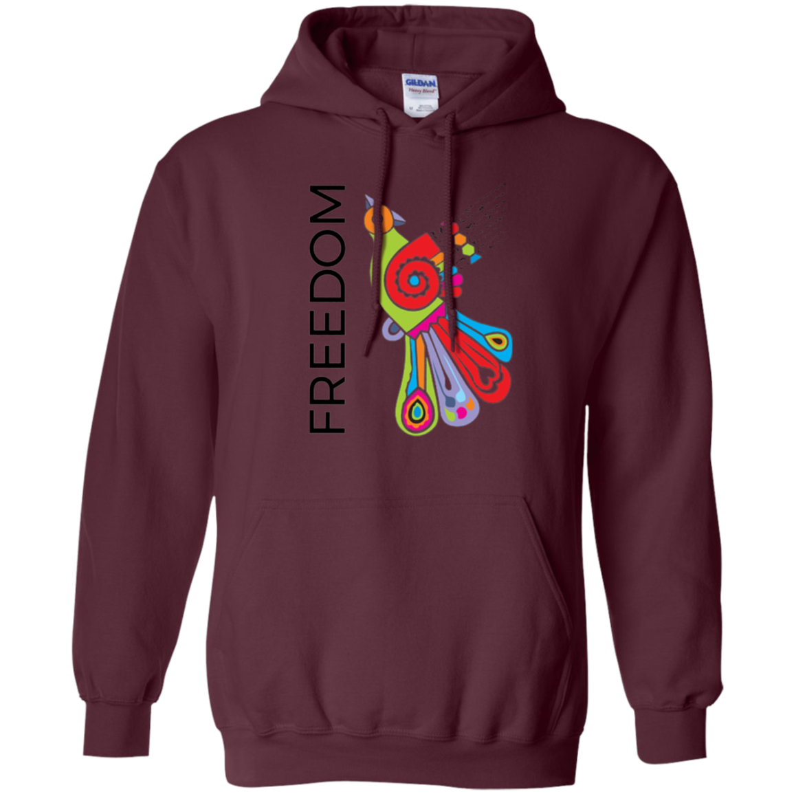 "Freedom" Bright Colorful Bird Diversity Unity T-Shirt