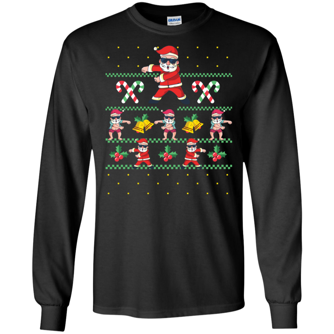 Santa Floss T-Shirt Funny Flossing Dance Ugly Sweater Meme