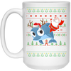 Image of Santa Riding Dolphin Merry Xmas Gift Tshirt
