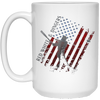 Image of American Flag Red White and Dingers Vintage Baseball T-shirt