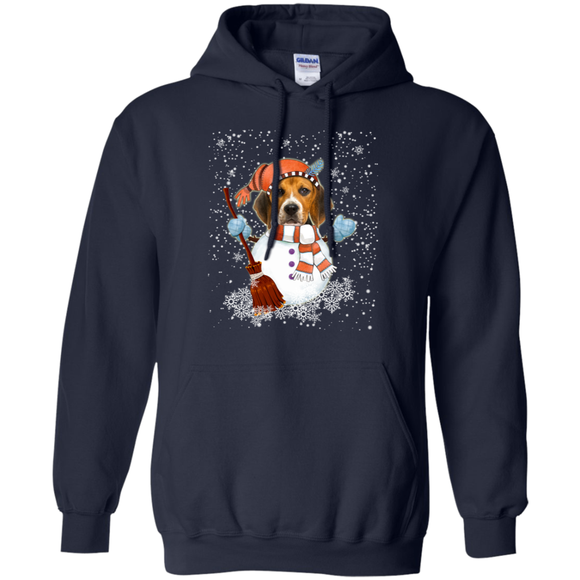 Christmas Snowman Beagle Funny T-shirt