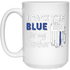 Image of "I Back The Blue For My Brother" Thin Blue Line Flag T Shirt
