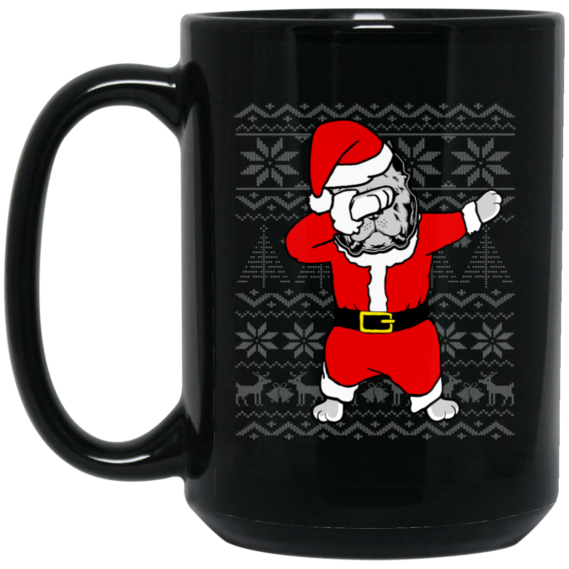 American Bully Dabbing Santa Claus Xmas