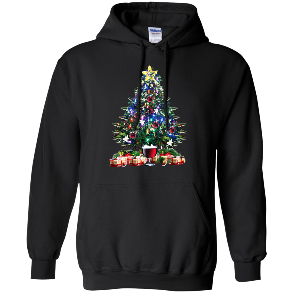 Christmas Tree Wine Glass - Merry Xmas Shirt Tee