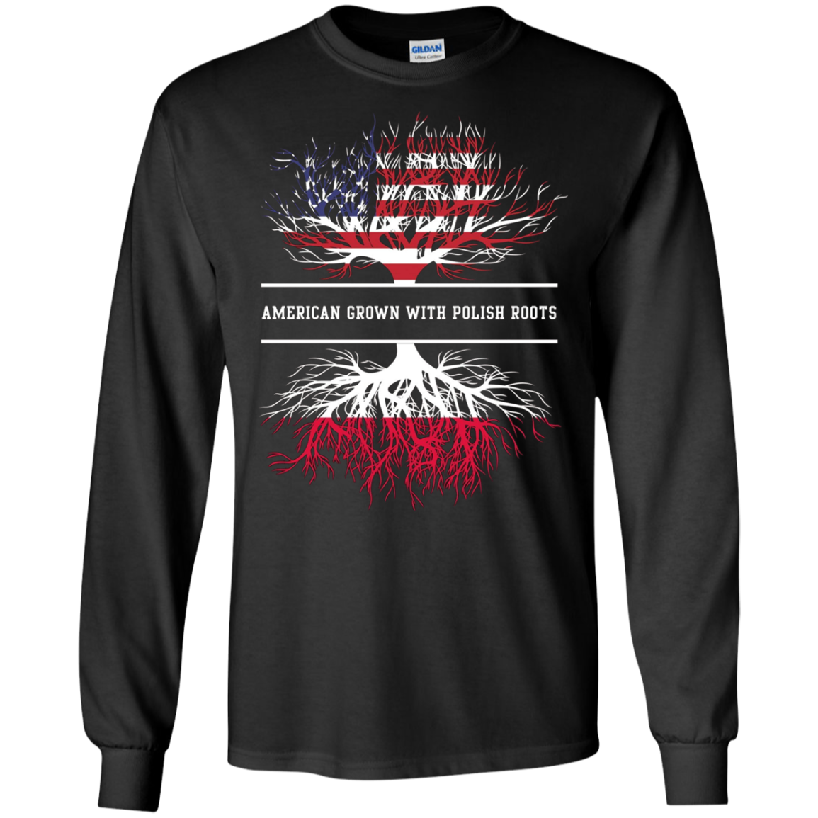 American Grown With Polish Roots T-Shirt Poland Tee