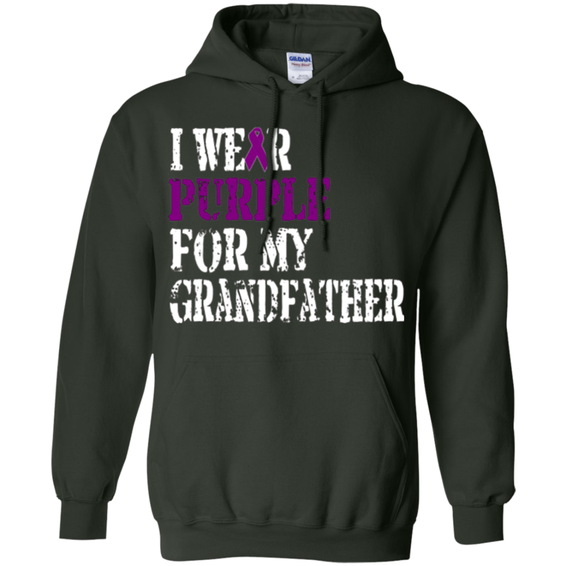 Alzheimer's Awareness Shirt I Wear Purple For My Grandfather