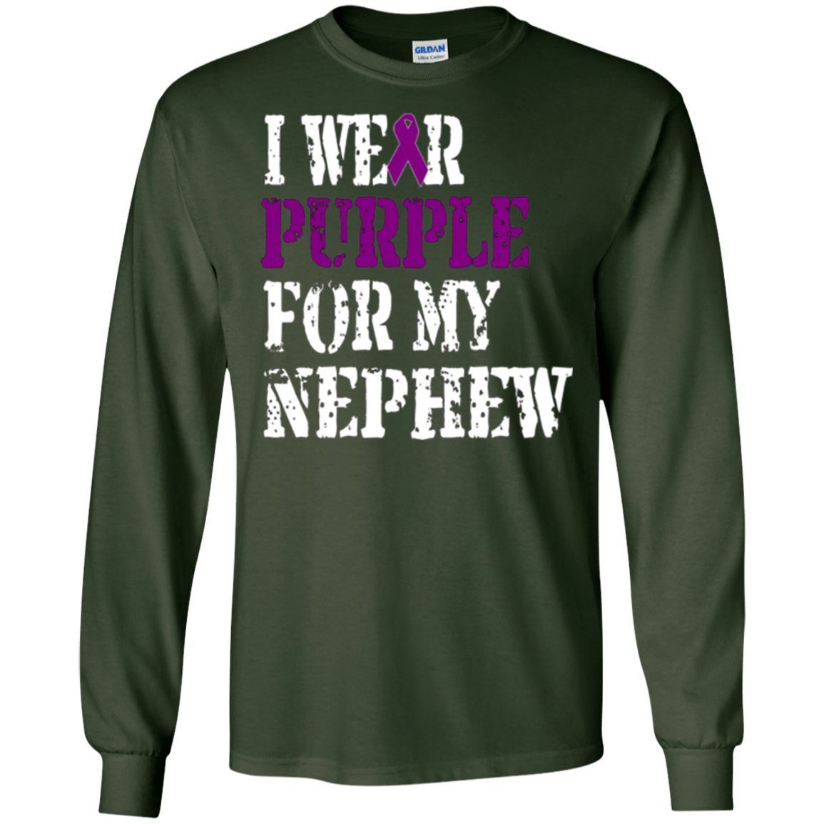 Alzheimer's Awareness T-Shirt I Wear Purple For My Nephew